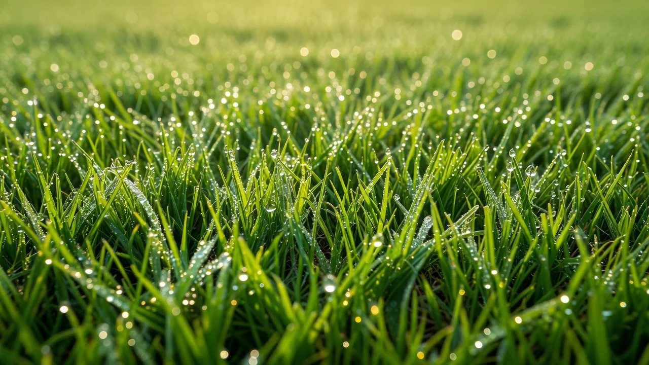 Vivid green training pitch with white cones forming a square from above